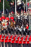 The Colonel's Review 2011: General The Lord Guthrie of Craigiebank, Gold Stick in Waiting and Colonel Life Guards, in front, behind him Major E M Crofton, Coldstream Guards, next to Lieutenant Colonel J B O'Gorman, Irish Guards (unfortunately not fully in the frame), followed by two Grooms of the Royal Household..
Horse Guards Parade, Westminster,
London SW1,

United Kingdom,
on 04 June 2011 at 10:58, image #75
