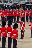 The Colonel's Review 2011: Now the Ensign, Tom Ogilvy, is carrying the Colour in his white colour belt, and the Trooping of the Colour through the lines is about to begin..
Horse Guards Parade, Westminster,
London SW1,

United Kingdom,
on 04 June 2011 at 11:20, image #135