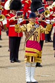 The Colonel's Review 2011: Drum Major Scott Fitzgerald, Coldstream Guards, leading the Band of the Coldstream Guards..
Horse Guards Parade, Westminster,
London SW1,

United Kingdom,
on 04 June 2011 at 11:35, image #166