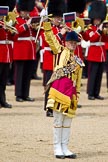 The Colonel's Review 2011: Senior Drum Major Ben Roberts, Coldstream Guards, leading the Band of the Welsh Guards..
Horse Guards Parade, Westminster,
London SW1,

United Kingdom,
on 04 June 2011 at 11:35, image #168