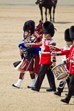 The Colonel's Review 2011: Pipe Major Brian Heriot, Scots Guards, on the left hand side of the photo, with two drummers of the Scots Guards..
Horse Guards Parade, Westminster,
London SW1,

United Kingdom,
on 04 June 2011 at 11:51, image #226