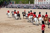 The Colonel's Review 2011: The rear part of the Royal Procession leaving the parade ground at the end of the rehearsal..
Horse Guards Parade, Westminster,
London SW1,

United Kingdom,
on 04 June 2011 at 12:09, image #298