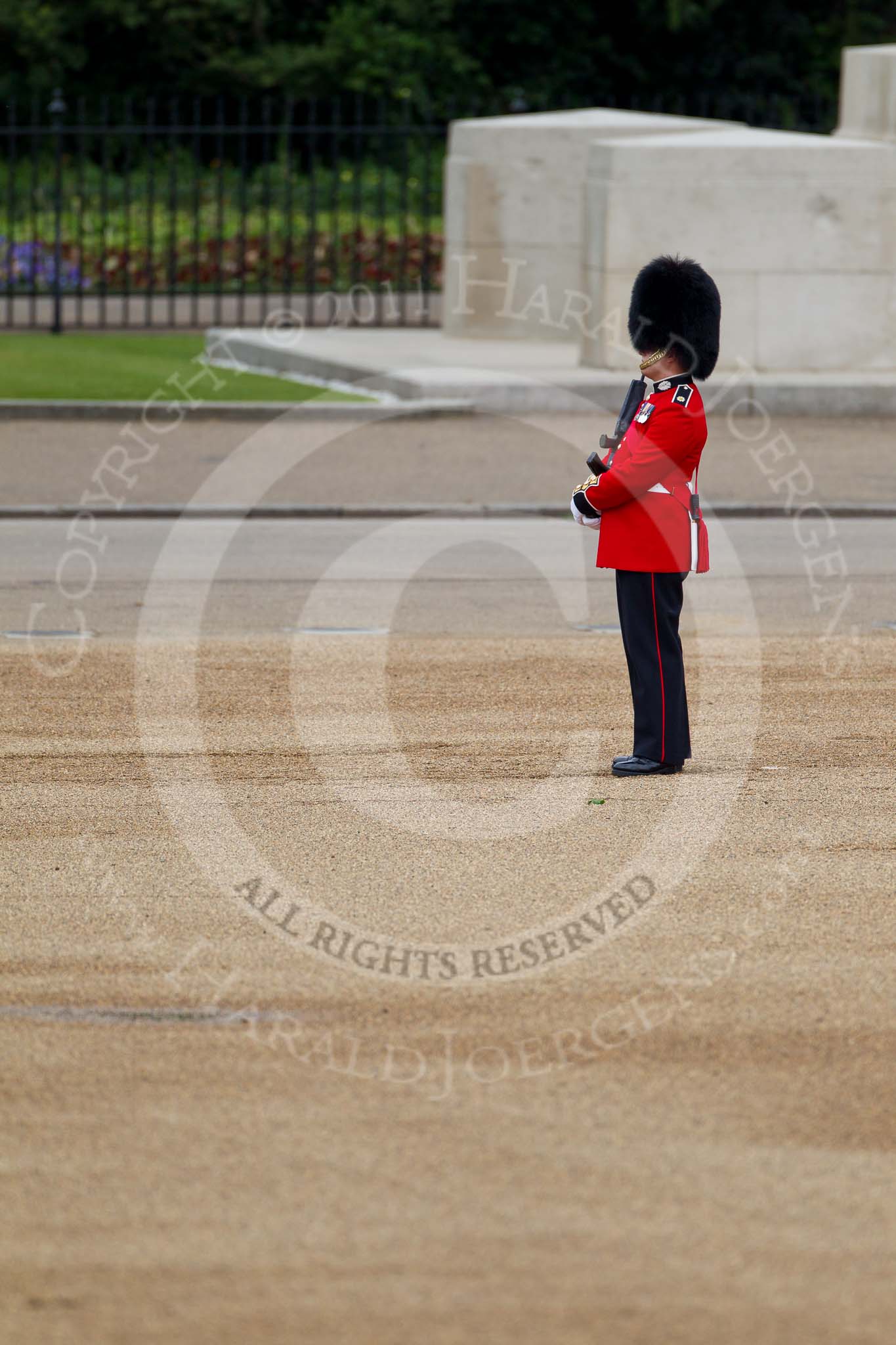 The Major General's Review 2011: A Keeper of the Ground, marking the Colour Point for No. 2 Guard, close to the Guards Memorial..
Horse Guards Parade, Westminster,
London SW1,
Greater London,
United Kingdom,
on 28 May 2011 at 10:22, image #31