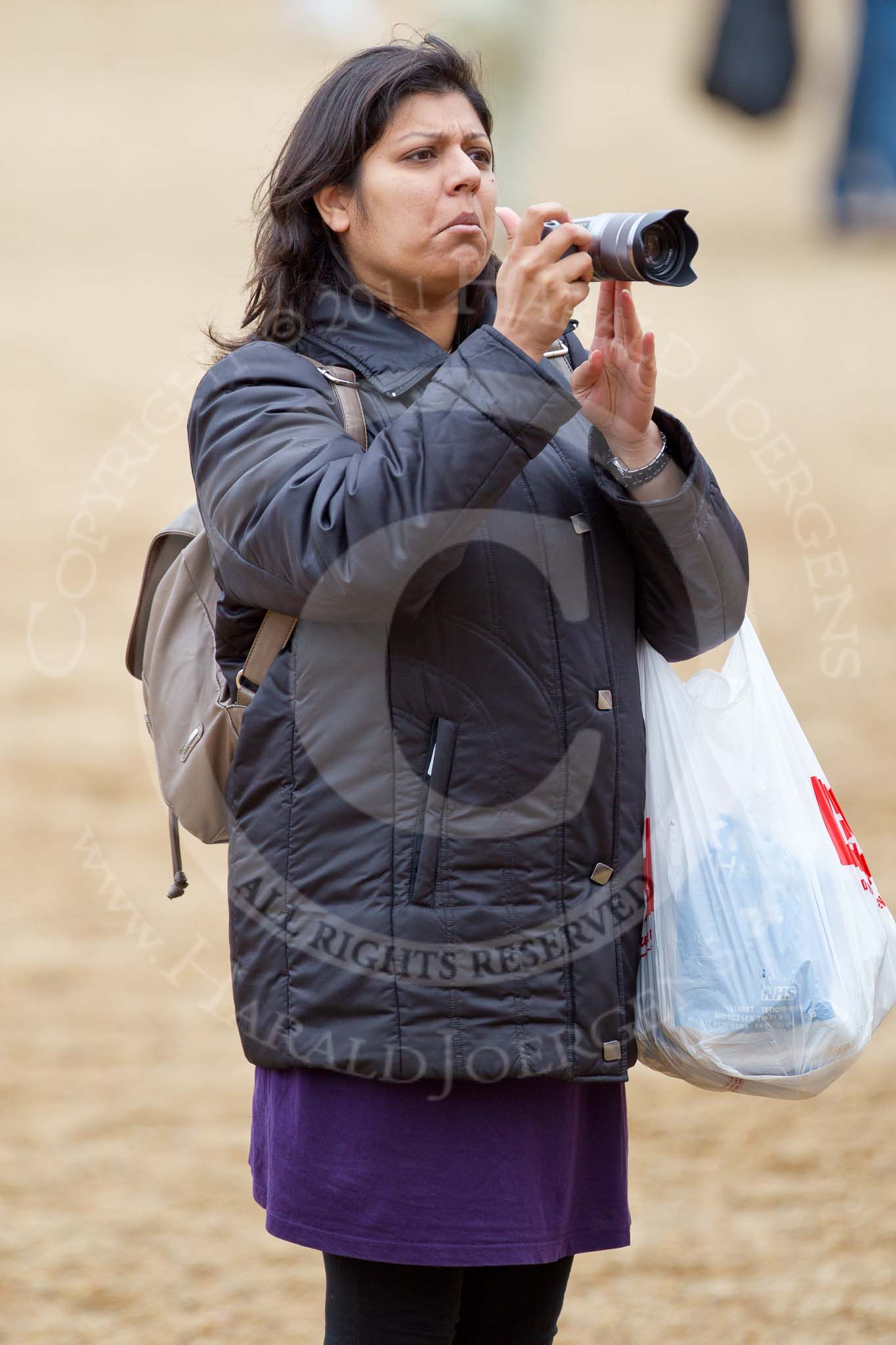 The Major General's Review 2011: Members of the public "shooting" guardsmen after the rehearsal..
Horse Guards Parade, Westminster,
London SW1,
Greater London,
United Kingdom,
on 28 May 2011 at 12:23, image #301