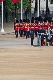 The Major General's Review 2011: Drum Major Tony Taylor, No. 7 Company Coldstream Guards, leading the Band of the Irish Guards, marching down Horse Guards Road towards the parade ground..
Horse Guards Parade, Westminster,
London SW1,
Greater London,
United Kingdom,
on 28 May 2011 at 10:16, image #20