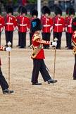 The Major General's Review 2011: Drum Major Alan Harvey, Irish Guards,
leading the Band of the Scots Guards..
Horse Guards Parade, Westminster,
London SW1,
Greater London,
United Kingdom,
on 28 May 2011 at 11:08, image #133