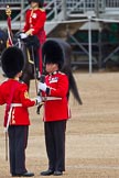 The Major General's Review 2011: The Colour hass been handed over to the Regimental Sergeant Major, WO1 A I Mackenzie, on the left, who will give it to the Ensign. With the rifle, Colour Sergeant Chris Millin..
Horse Guards Parade, Westminster,
London SW1,
Greater London,
United Kingdom,
on 28 May 2011 at 11:20, image #157
