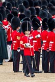 The Major General's Review 2011: The Regimental Sergeant Major, WO1 A I Mackenzie, Scots Guards, marching behind the Escort to the Colour. In front of them the Massed Bands..
Horse Guards Parade, Westminster,
London SW1,
Greater London,
United Kingdom,
on 28 May 2011 at 11:21, image #166