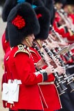 The Major General's Review 2011: Clarinettists of the Band of the Coldstream Guards and the Band of the Irish Guards..
Horse Guards Parade, Westminster,
London SW1,
Greater London,
United Kingdom,
on 28 May 2011 at 11:31, image #195