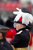 The Major General's Review 2011: The Major General that does the Major General's Review - Major General Commanding the Household Division and General Officer Commanding London District, Major General W G Cubitt, here saluting as the Colour is trooped..
Horse Guards Parade, Westminster,
London SW1,
Greater London,
United Kingdom,
on 28 May 2011 at 11:38, image #211
