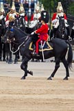 The Major General's Review 2011: The Major of the Parade,  Major Benedict Peter Norman Ramsay, Welsh Guards. In the background the Household Cavalry, here The Life Guards..
Horse Guards Parade, Westminster,
London SW1,
Greater London,
United Kingdom,
on 28 May 2011 at 11:49, image #230