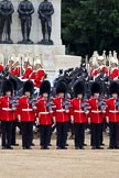 The Major General's Review 2011: The Life Guards during the Ride Past. Here, they are passing behind No. 3 Guard, F Company Scots Guards. In the background the Guards Memorial..
Horse Guards Parade, Westminster,
London SW1,
Greater London,
United Kingdom,
on 28 May 2011 at 11:57, image #252