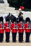The Major General's Review 2011: Captain  S S Lukas, The Blues and Royals, riding behind No. 3 Guard, F Company Scots Guards. In the background the Guards Memorial..
Horse Guards Parade, Westminster,
London SW1,
Greater London,
United Kingdom,
on 28 May 2011 at 11:57, image #253