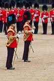The Major General's Review 2011: Two Drum Majors: Drum Major Alan Harvey, Irish Guards (with the blue plume), leading the Band of the Scots Guard, and Drum Major S Fitzgerald, Coldstream Guards (the red plume), leading the Band of the Coldstream Guards..
Horse Guards Parade, Westminster,
London SW1,
Greater London,
United Kingdom,
on 28 May 2011 at 11:58, image #260