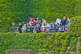 Trooping the Colour 2011: Spectators watching 'Trooping the Colour' from the Citadel, the ivy-covered wartime bunker that is part of the Old Admirality Building in Whitehall, facing Horse Guards Parade..
Horse Guards Parade, Westminster,
London SW1,
Greater London,
United Kingdom,
on 11 June 2011 at 10:11, image #9