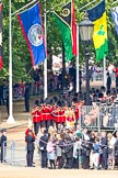 Trooping the Colour 2011: Drum Major Scott Fitzgerald, Coldstream Guards, leading the Band of the Coldstream Guards onto the parade ground..
Horse Guards Parade, Westminster,
London SW1,
Greater London,
United Kingdom,
on 11 June 2011 at 10:24, image #28