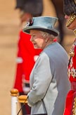 Trooping the Colour 2011: HM The Queen and HRH Prince Philip, The Duke of Edinburg, standing on the saluting base at the start of HM's Birthday Parade..
Horse Guards Parade, Westminster,
London SW1,
Greater London,
United Kingdom,
on 11 June 2011 at 11:00, image #131