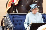 Trooping the Colour 2011: Close-up of HM The Queen in the ivory mounted phaeton during the Inspection of the Line..
Horse Guards Parade, Westminster,
London SW1,
Greater London,
United Kingdom,
on 11 June 2011 at 11:07, image #168