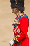 Trooping the Colour 2011: Close-up of HRH Prince Philip, The Duke of Edinburgh, standing on the saluting base during the Inspection of the Line..
Horse Guards Parade, Westminster,
London SW1,
Greater London,
United Kingdom,
on 11 June 2011 at 11:08, image #171