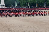 Trooping the Colour 2011: The Massed Bands playing, lead by the drum majors, during the Massed Bands Troop..
Horse Guards Parade, Westminster,
London SW1,
Greater London,
United Kingdom,
on 11 June 2011 at 11:14, image #191
