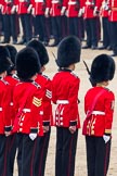 Trooping the Colour 2011: No. 4 Guard, Nijmegen Company Grenadier Guards, with Company Sergeant Major T Bearder on the very right, watching the collection of the Colour..
Horse Guards Parade, Westminster,
London SW1,
Greater London,
United Kingdom,
on 11 June 2011 at 11:19, image #199