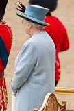 Trooping the Colour 2011: HM The Queen watching the Collection of the Colour from the saluting stand..
Horse Guards Parade, Westminster,
London SW1,
Greater London,
United Kingdom,
on 11 June 2011 at 11:22, image #203