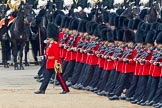 Trooping the Colour 2011: The March Past by the Foot Guards in slow time. Here the Escort to the Colour, No. 2 Guard, B Company Scots Guards, lead my Major H R S Clarke..
Horse Guards Parade, Westminster,
London SW1,
Greater London,
United Kingdom,
on 11 June 2011 at 11:32, image #220
