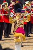 Trooping the Colour 2011: Drum Major Alan Harvey, Irish Guards, leading the Band of the Scots Guards..
Horse Guards Parade, Westminster,
London SW1,
Greater London,
United Kingdom,
on 11 June 2011 at 11:39, image #250