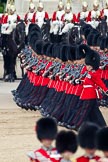 Trooping the Colour 2011: No. 4 Guard, Nijmegen Company Grenadier Guards, during the March Past. In the background, The Life Guards from the Household Cavalry..
Horse Guards Parade, Westminster,
London SW1,
Greater London,
United Kingdom,
on 11 June 2011 at 11:44, image #282
