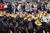 Trooping the Colour 2011: The Mounted Bands of the Household Cavalry playing during the Ride Past..
Horse Guards Parade, Westminster,
London SW1,
Greater London,
United Kingdom,
on 11 June 2011 at 11:54, image #321