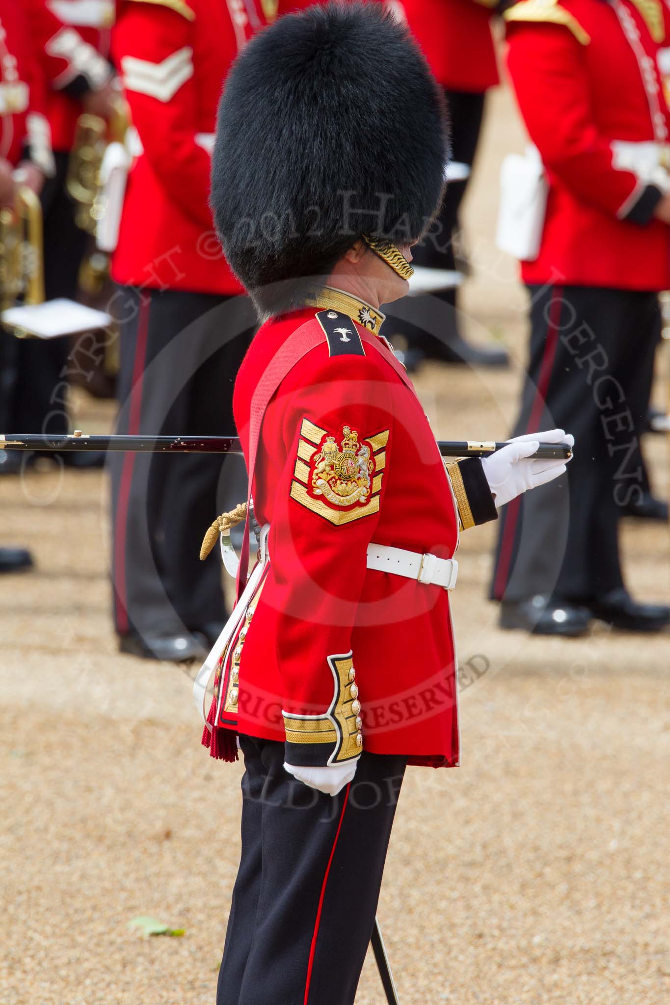 The Colonel's Review 2012: Garrison Sergeant Major 'Billy' Mott with his pace stick..
Horse Guards Parade, Westminster,
London SW1,

United Kingdom,
on 09 June 2012 at 10:20, image #40