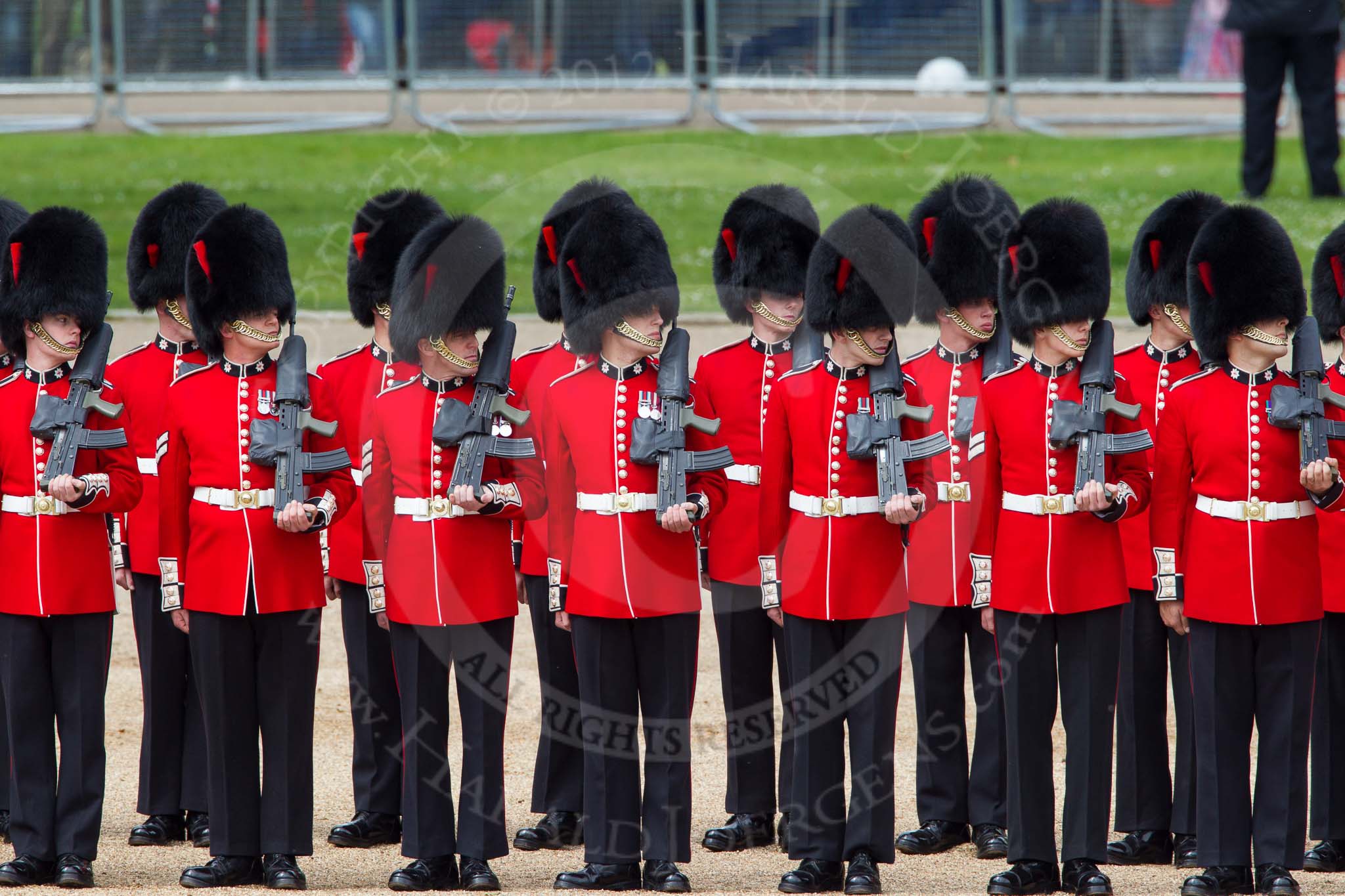 The Colonel's Review 2012: No. 1 Guard (Escort for the Colour)
1st Battalion Coldstream Guards..
Horse Guards Parade, Westminster,
London SW1,

United Kingdom,
on 09 June 2012 at 10:35, image #97