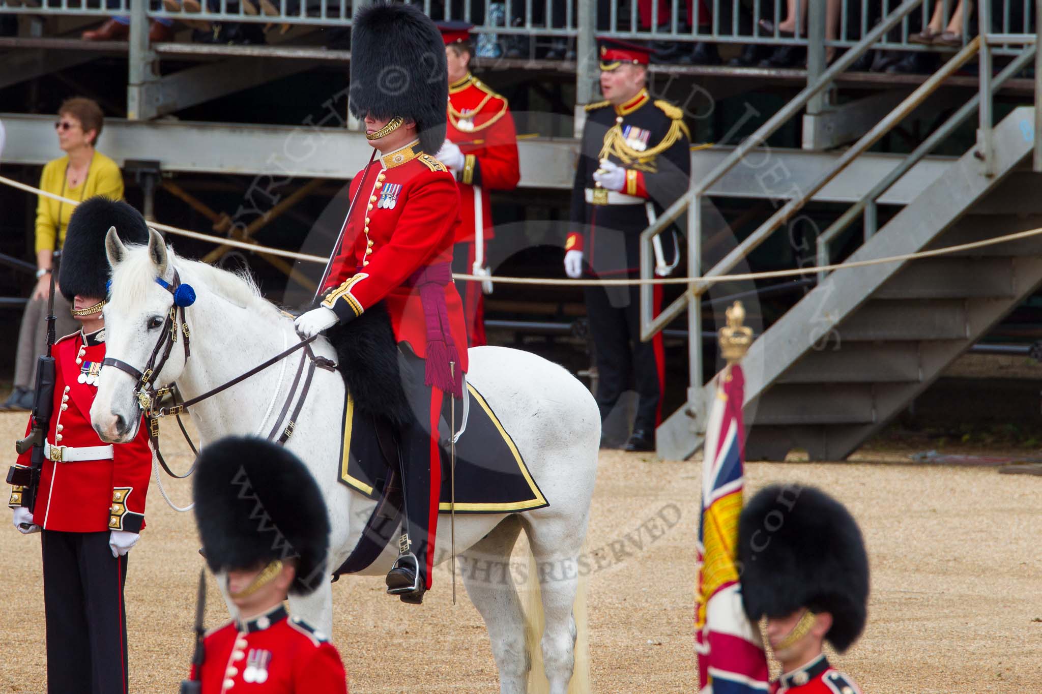 The Colonel's Review 2012: Adjutant of the Parade Captain F O B Wells, Coldstream Guards..
Horse Guards Parade, Westminster,
London SW1,

United Kingdom,
on 09 June 2012 at 10:43, image #114