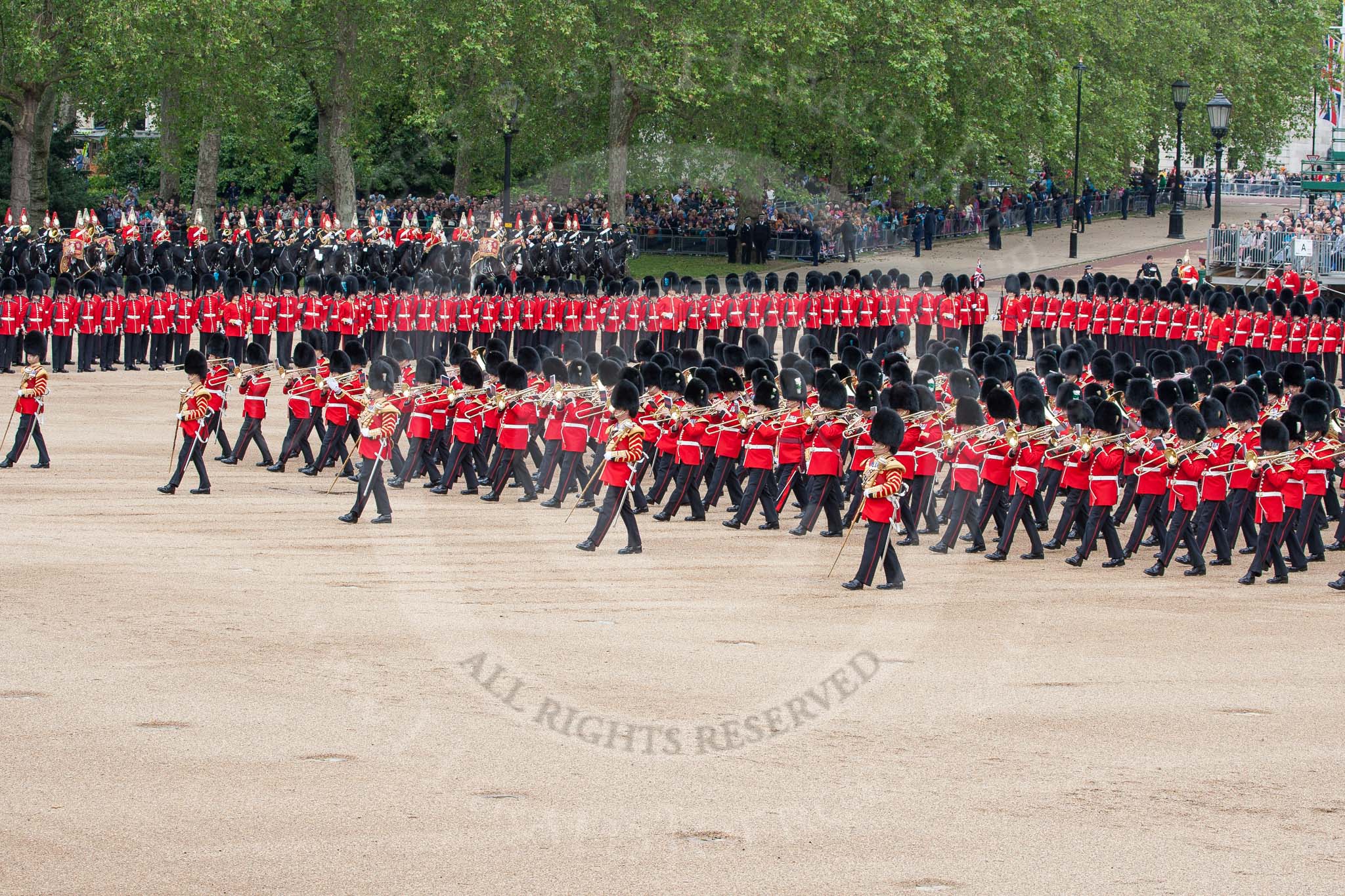 The Colonel's Review 2012: Massed Bands marching during the Massed Bands Troop..
Horse Guards Parade, Westminster,
London SW1,

United Kingdom,
on 09 June 2012 at 11:08, image #219
