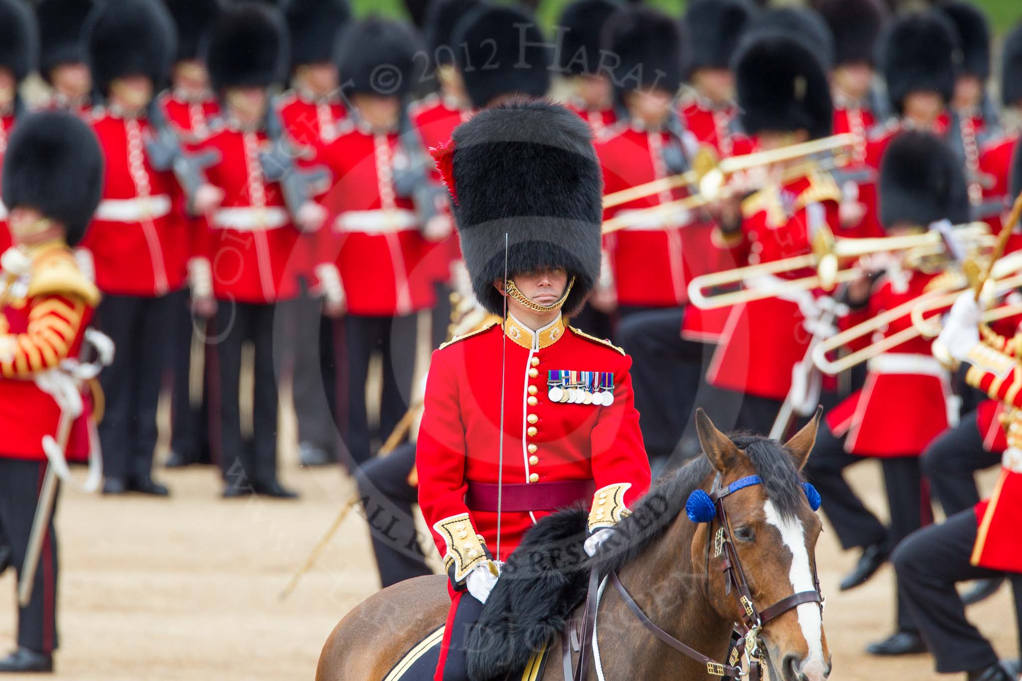 The Colonel's Review 2012: The Adjutant of the Parade, Captain F O B Wells, Coldstream Guards..
Horse Guards Parade, Westminster,
London SW1,

United Kingdom,
on 09 June 2012 at 11:21, image #282