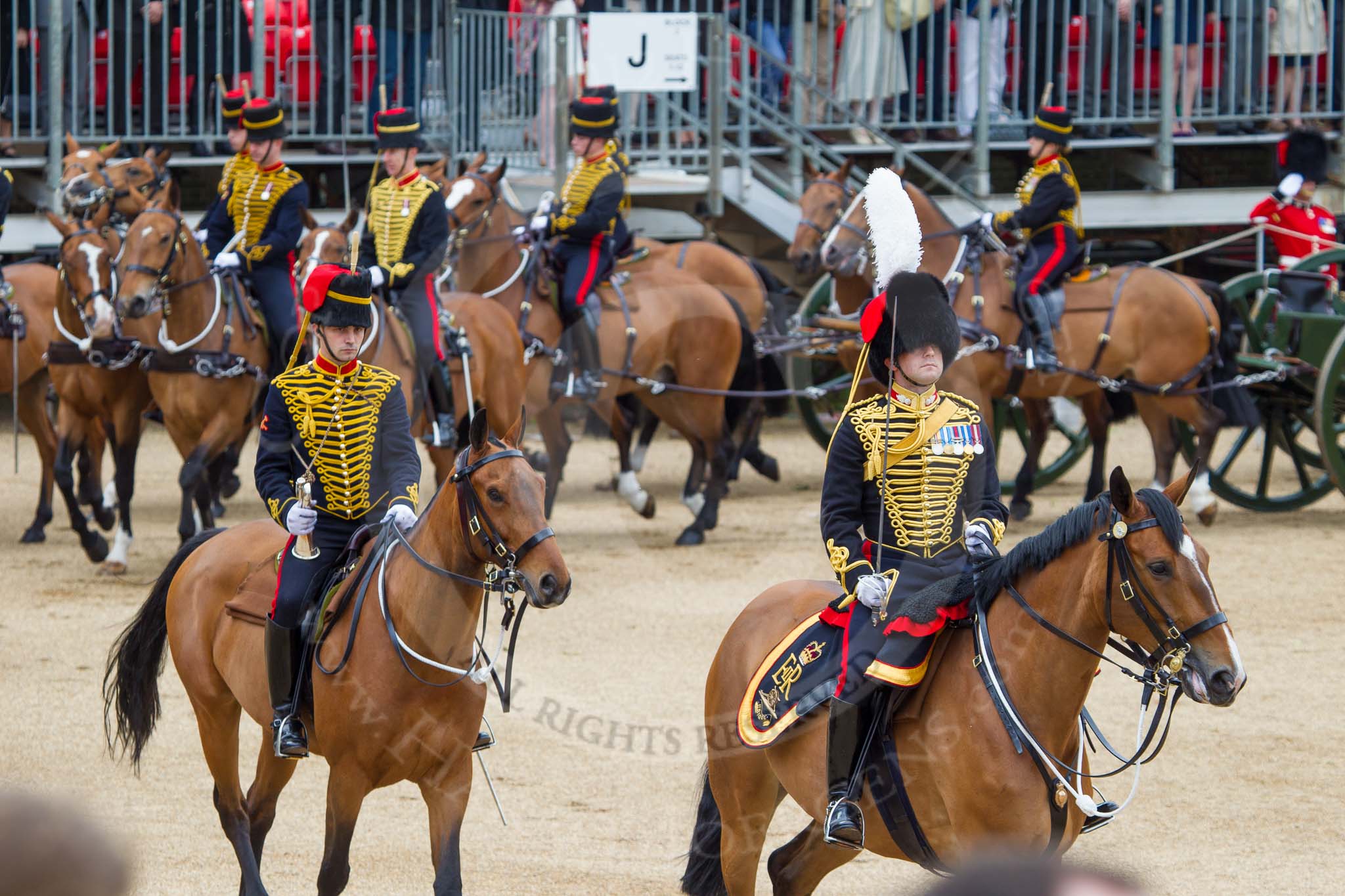 The Colonel's Review 2012: The Commanding Officer  Royal Horse Artillery, Major M G Edward, leading the RHA during the Ride Past..
Horse Guards Parade, Westminster,
London SW1,

United Kingdom,
on 09 June 2012 at 11:51, image #394