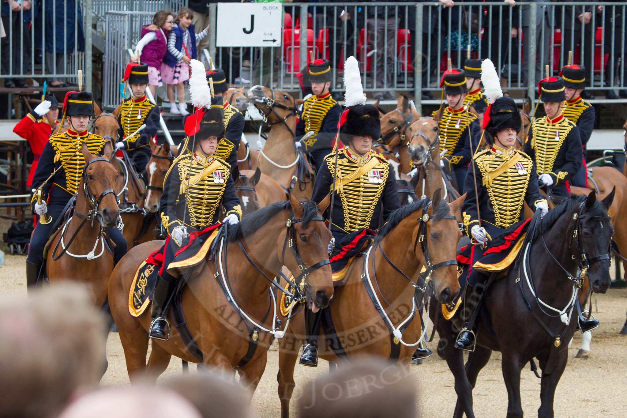 The Colonel's Review 2012: The King's Troop Royal Horse Artillery during their Ride Past..
Horse Guards Parade, Westminster,
London SW1,

United Kingdom,
on 09 June 2012 at 11:51, image #395