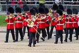The Colonel's Review 2012: The seconds of the Massed Bands to arrive - the Band of the Scots Guards, led by Drum Major T Taylor, No. 7 Company Coldstream Guards, turning towards Horse Guards Parade..
Horse Guards Parade, Westminster,
London SW1,

United Kingdom,
on 09 June 2012 at 10:15, image #30