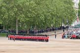 The Colonel's Review 2012: No. 5 Guard (1st Battalion Irish Guards) taking their intial position at Horse Guards Parade..
Horse Guards Parade, Westminster,
London SW1,

United Kingdom,
on 09 June 2012 at 10:23, image #48