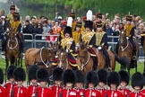 The Colonel's Review 2012: The King's Troop Royal Horse Artillery arriving at the St James's Park side of Horse Guards Parade, behind the lines of guardsmen from No. 1 and No. 2 Guard..
Horse Guards Parade, Westminster,
London SW1,

United Kingdom,
on 09 June 2012 at 10:42, image #108