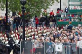 The Colonel's Review 2012: The "Royal Procession" arriving from the Mall: Behind the First Division of the Souvereign's Escort, the officers standing in for the Royal family are approaching..
Horse Guards Parade, Westminster,
London SW1,

United Kingdom,
on 09 June 2012 at 10:56, image #140