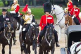 The Colonel's Review 2012: Returning from the Inspection of the Line: Colonel Coldstream Guards, Lieutenant General J J C Bucknall, Colonel in this Colonel's Review..
Horse Guards Parade, Westminster,
London SW1,

United Kingdom,
on 09 June 2012 at 11:04, image #192