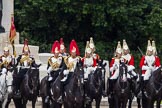 The Colonel's Review 2012: The Blues and Royals, and The Life Guards, at the St James's' Park sie of Horse Guards Parade, next to the Guards Memorial..
Horse Guards Parade, Westminster,
London SW1,

United Kingdom,
on 09 June 2012 at 11:28, image #301