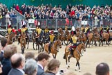 The Colonel's Review 2012: The King's Troop Royal Horse Artillery during their Ride Past..
Horse Guards Parade, Westminster,
London SW1,

United Kingdom,
on 09 June 2012 at 11:51, image #393