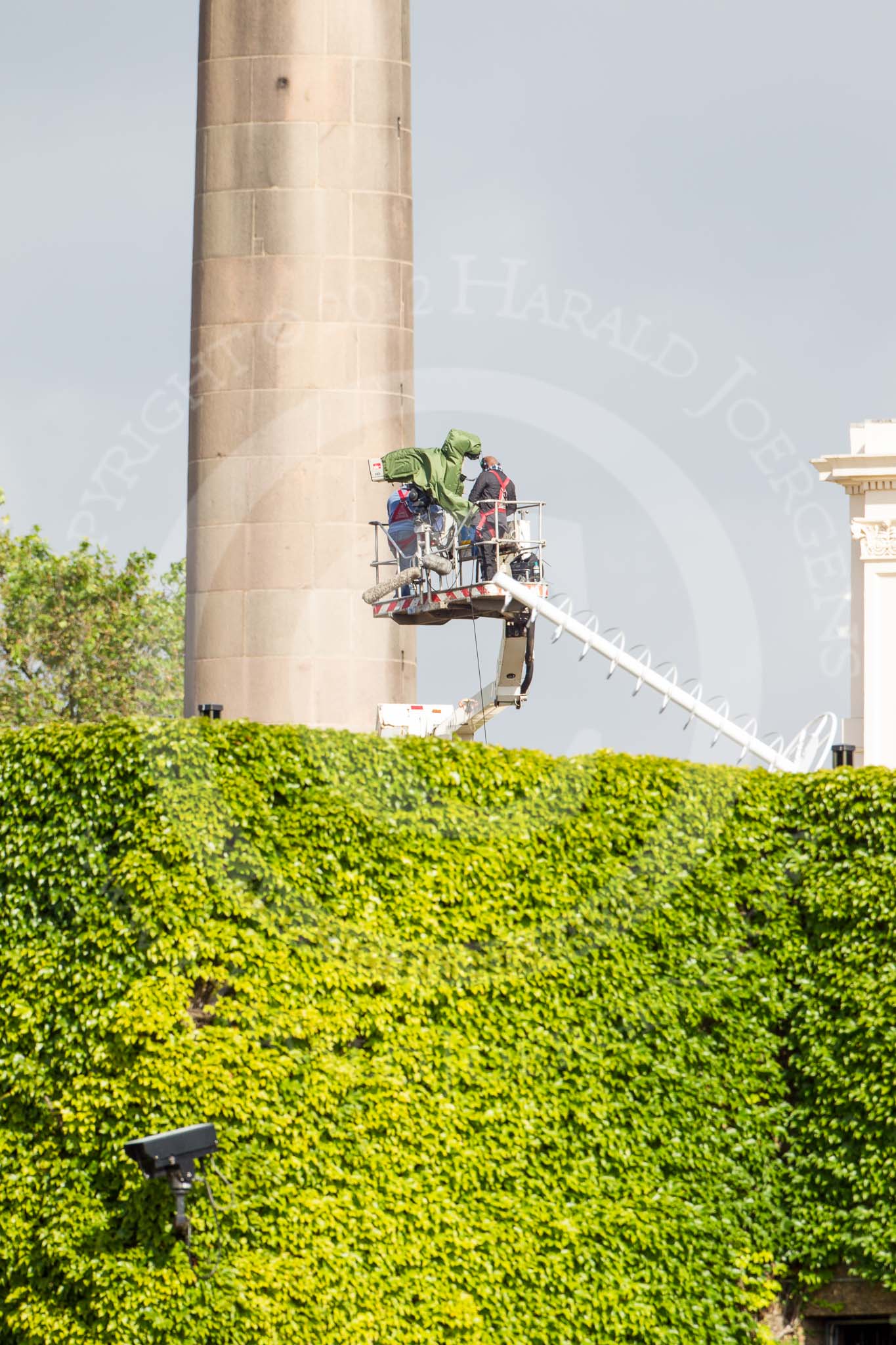 Trooping the Colour 2012: Another television camera team overlooking the Mall..
Horse Guards Parade, Westminster,
London SW1,

United Kingdom,
on 16 June 2012 at 09:11, image #3