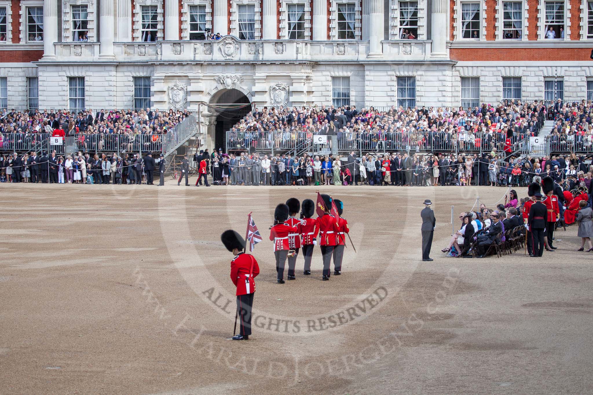 Photo 1206161017255D25526HaraldJoergens Trooping the Colour 2012: Whilst the bands arrive, the Keepers of the Ground are on the way to mark significant positions on Horse Guards Parade..
Horse Guards Parade, Westminster,
London SW1,
United Kingdom,
on 16 June 2012 at 10:17, image #32
