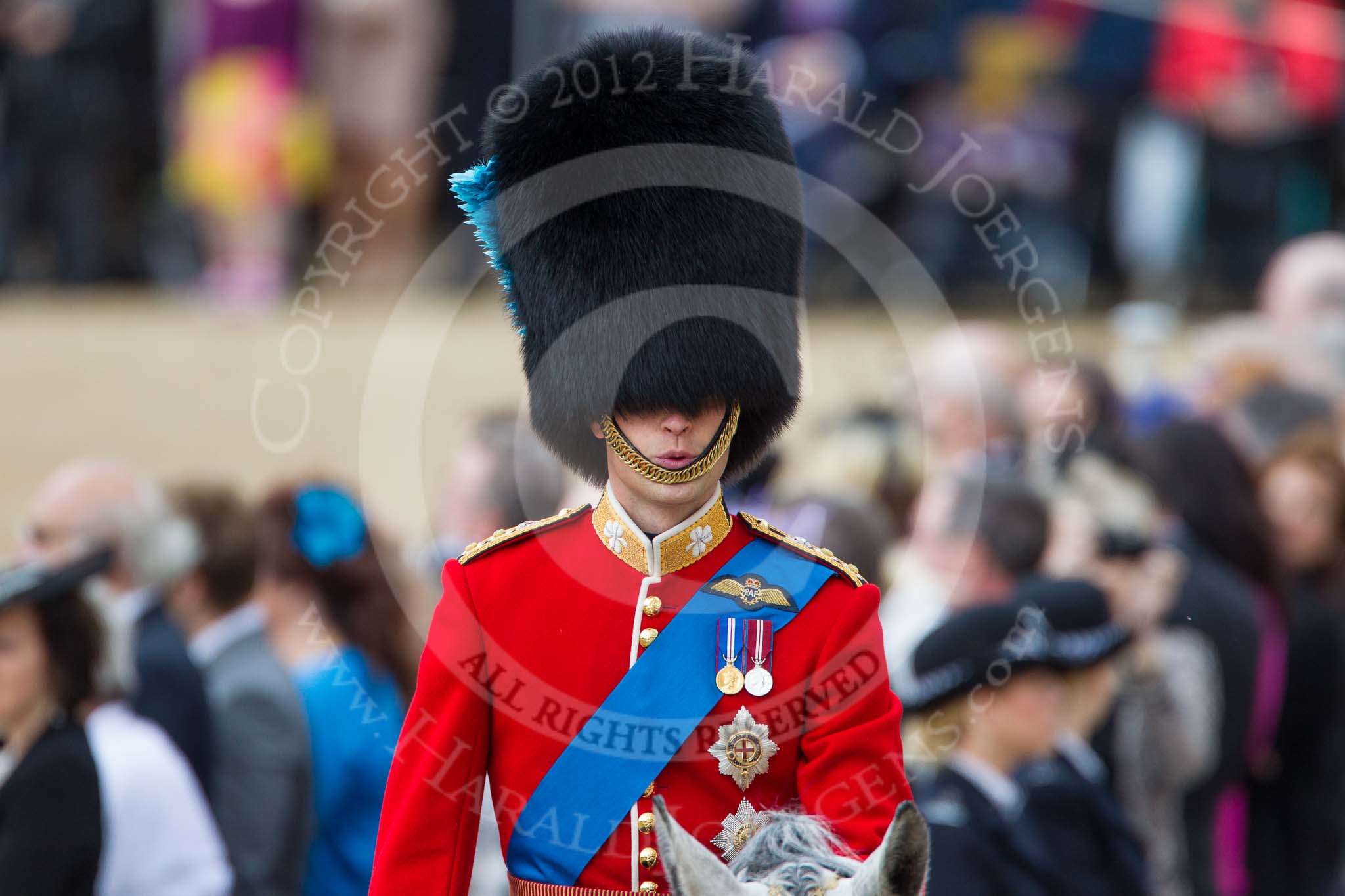 Trooping the Colour 2012: His Royal Highness The Duke of Cambridge,
Colonel Irish Guards..
Horse Guards Parade, Westminster,
London SW1,

United Kingdom,
on 16 June 2012 at 10:59, image #170