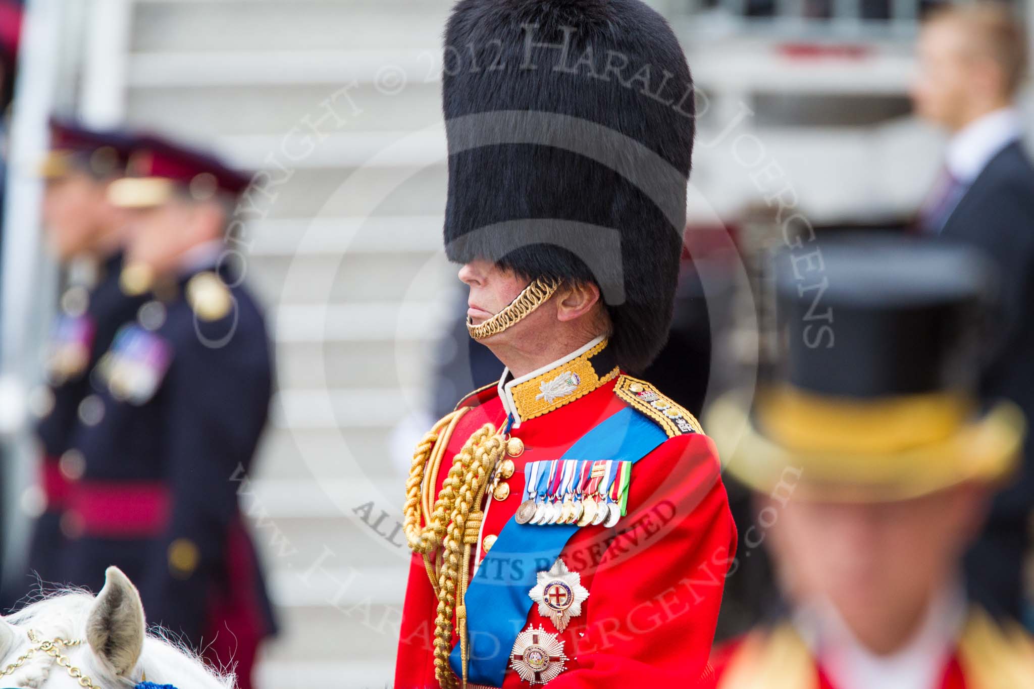 Trooping the Colour 2012: His Royal Highness The Duke of Kent,
Colonel Scots Guards..
Horse Guards Parade, Westminster,
London SW1,

United Kingdom,
on 16 June 2012 at 11:01, image #187