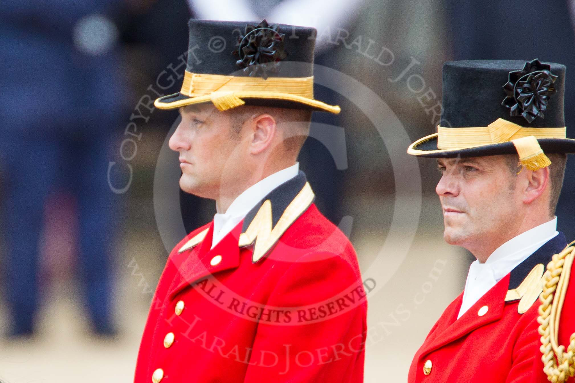 Trooping the Colour 2012: Two Grooms of the Royal Household..
Horse Guards Parade, Westminster,
London SW1,

United Kingdom,
on 16 June 2012 at 11:02, image #195