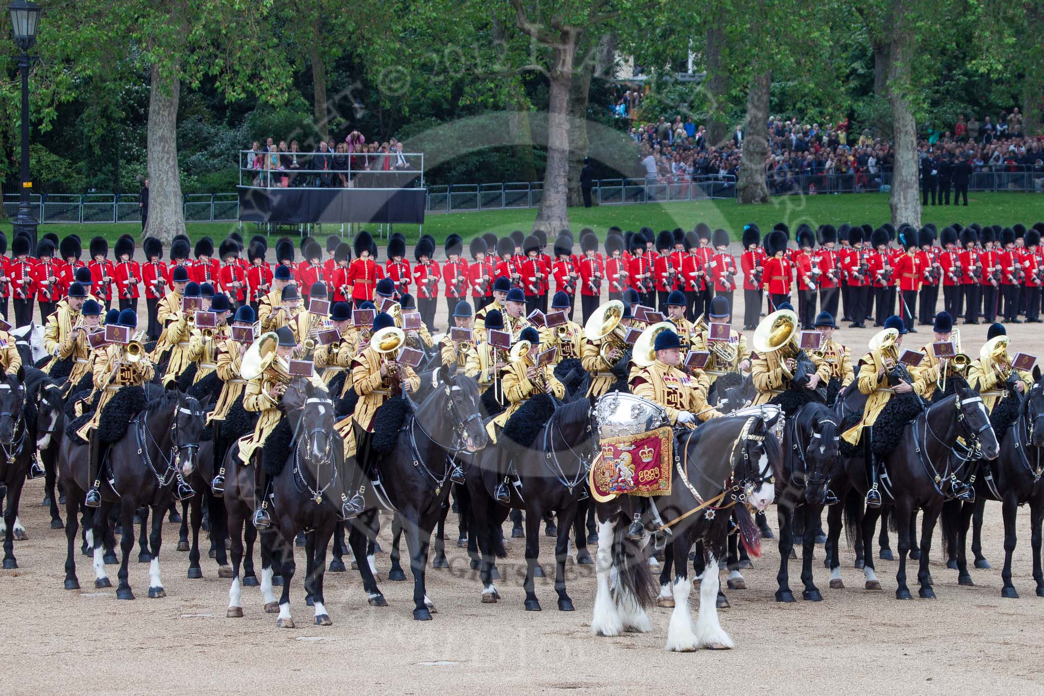 Trooping the Colour 2012: The Ride Past - the Mounted Bands of the Household Cavalry..
Horse Guards Parade, Westminster,
London SW1,

United Kingdom,
on 16 June 2012 at 11:54, image #540
